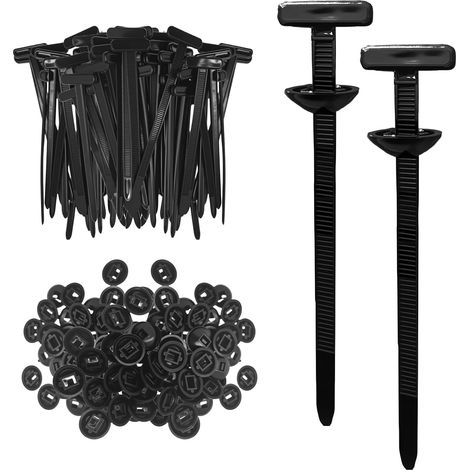 Paquete de 50 bridas universales para cables, de color negro, ideales para reparaciones cotidianas del automóvil. (1/5)