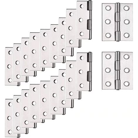 Scharniere, Edelstahlscharniere, 20er-Packung für Möbel und Türen (1/5)