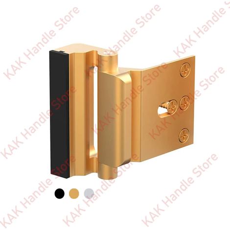 (Or) Serrure de porte d'entrée renforcée, sécurisée et anti-effraction, avec une capacité de charge de 800 livres. (1/5)