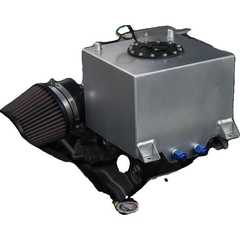 Batterie de carburant, capacité de 5 gallons, construction en aluminium, taille de filetage AN10, émetteur de carburant 0-90 Ohm, dimensions : 38,5x31x21,5 cm (1/5)
