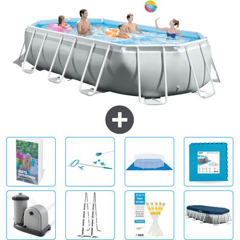 Prism Frame Pool Oval - 503x274x122 cm - 9-teilig S539