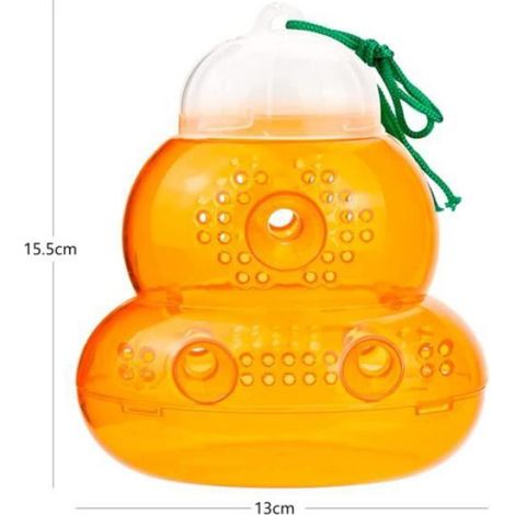 Lot de 2 Piège à Guêpes à Suspendre, réutilisables, en Forme de sablier, Attrape-guêpes, Attrape-guêpes, (1/4)