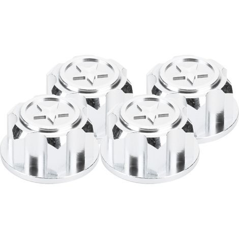 Bouchons de roue en alliage aluminium pour Traxxas X-Maxx 1/10, 4 pièces, accessoires RC (argent) (1/5)