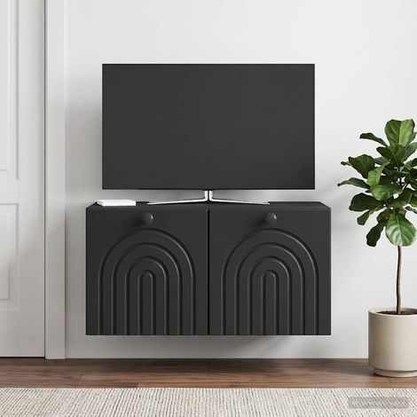 Wandmontierter TV-Schrank Schwarz 59,5 x 41 x 30 cm (1/5)