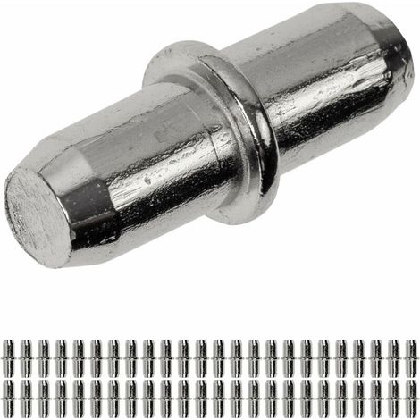 Supports d'Étagères D5, 48 Pièces, Support Étagère pour Trous de Perçage Ø 5 mm, tous Types Armoire, Métal, Inoxydables, Taquet Étagère pour Meubles, Armoires, Broches pour Crémaillère Étagères ,Lefou (1/5)