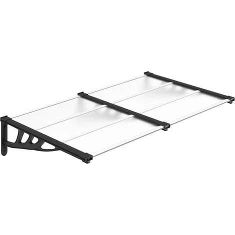 Maison Exclusive - Türvordach Schwarz und Transparent 152,5x90 cm