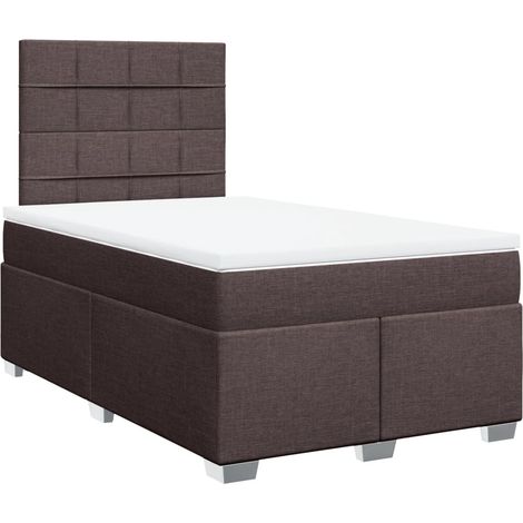 Maison Exclusive - Giroletto a Molle con Materasso Marrone Scuro 120x200cm Tessuto