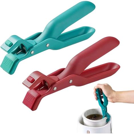2 Pcs Pince Air Fryer,ince à Vaisselle Antidérapante, Pince Isolante En Silicone, pour Bol Chaud, Micro-Ondes, Four, Marmites (1/4)