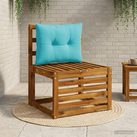 vidaXL Coussin de dos PUTTEN 100 % polyester Turquoise 60 x 40 x 10 cm (1/5)