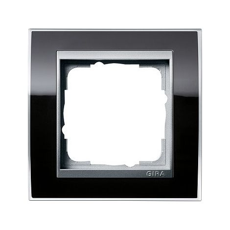 Gira Marco embellecedor 1f Anillo interm. F Alu Gira Event Negro claro [0211736], 0211 736