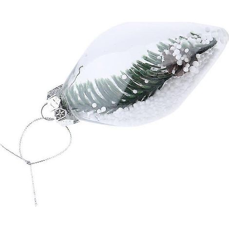 Boule de Noël transparente en forme de cône, rechargeable, décoration pour sapin de Noël, 1 (1/5)