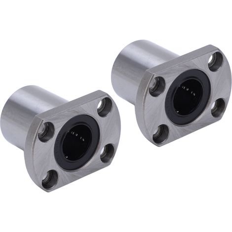 2 roulements à billes linéaires à bride ovale pour axes de mouvement linéaire CNC, diamètre intérieur 16 mm LMH16UU (1/5)