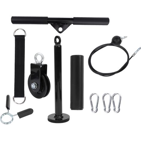 Kit de musculation DIY avec poignée de poulie, barre pour triceps, équipement d'entraînement en force (1/5)