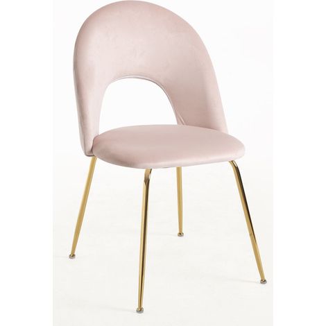 Packs Sillas Comedor - Pack 2 Sillas Dawa Gold Terciopelo - Rosa (1/5)