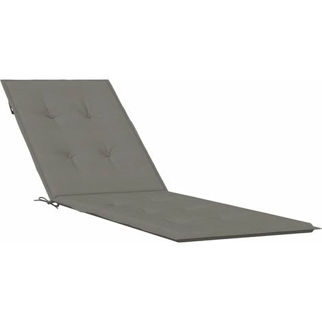Coussin de chaise longue gris foncé mélangé (75+105) x 50 x 4 cm (1/5)