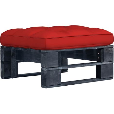Canapé de jardin palette Canapé Pouf relax - Bois de pin imprégné de noir BV754386 - BonneVie (1/5)