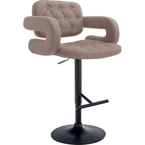 Sgabello Dublin in tessuto Tortora nero (1/5)