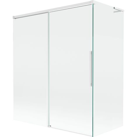 Mexen Rox L Duschfaltwand 2-flügelig, 140 + 70 x 150 cm, transparent, weiß - 8C9L-140-070-20-00