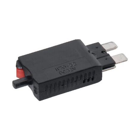 Fusible T茅rmico de reinicio manual 28V 10A Longitud 51,6mm rojo E.T.A SI26010 (1/2)