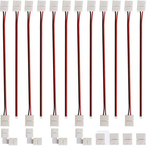 3528 2835 Connecteur 2 Pin LED Bande Flexible Câble Adaptateur Jumper 8 mm (1/5)