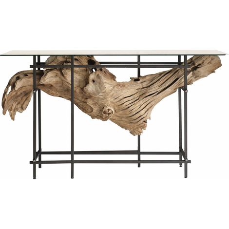 Consola Teca Hierro 160X50X90 Pieza Unica