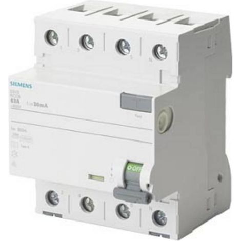 Siemens FI-Interruptor diferencial 40A 3 polos+N blanco 400V