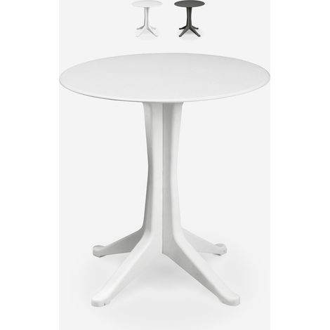 Tavolo da Giardino Balcone in Resina Levante Bianco Tondo 70 cm Progarden (1/4)