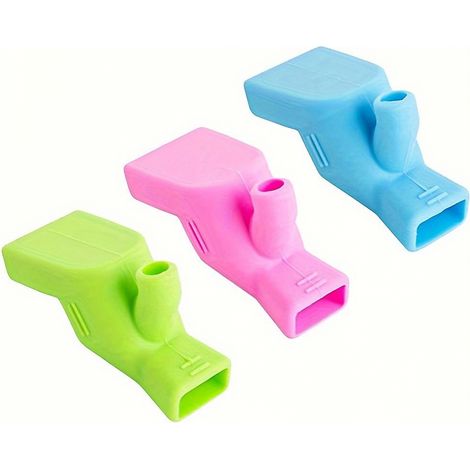 Lot de 3 rallonges pour robinet de cuisine - Embout flexible en caoutchouc - Compatible avec les enfants - Contrôle facile du débit d'eau - Adapté aux enfants (1/4)