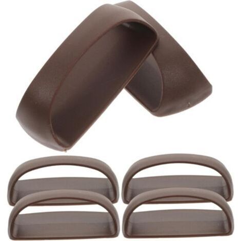 Lot de 6 poignées de porte autocollantes sans perçage nécessaire Alliage d'aluminium Couleur marron (1/5)