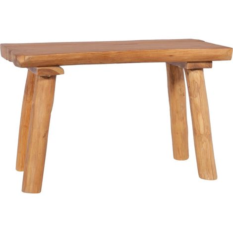 Banco de jardín de madera maciza de teca 80 cm vidaXL