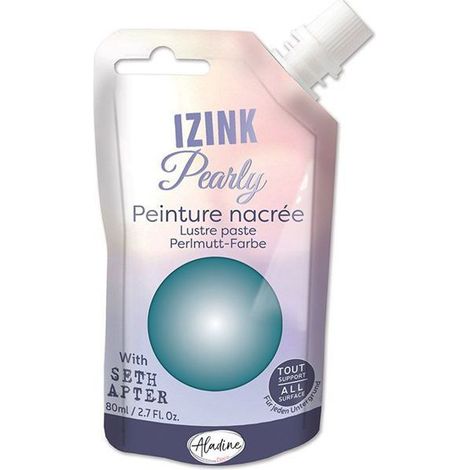 Peinture - Izink - Pearly - Turquoise - 80ml - Nacré - Acrylique