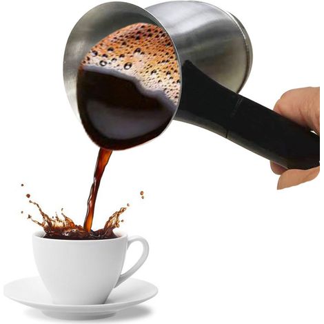 Cafetière électrique en acier inoxydable 600 ml, cafetière turque, machine à lait domestique, norme européenne 220 V (1/5)