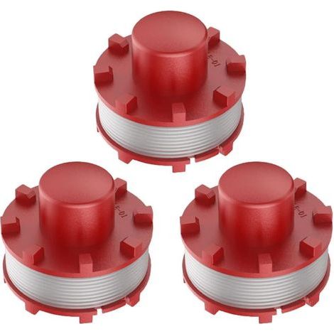 1 ensemble - Lot de 3 bobines de fil de rechange pour débroussailleuse Ein-hell 3405096, 2 mm, pour Ein-hell GE-CT 36/30 LI E SOLO, AGILLO 36/255 BL, AGILLO 18/200 (1/4)