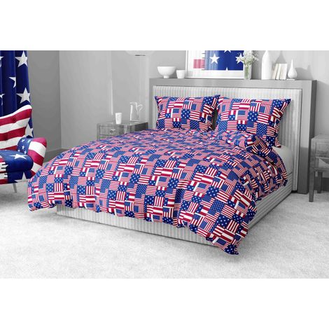 COPRIPIUMINO BANDIERE AMERICANE in morbida Microfibra AMERICA U.S.A Made in Italy Cm. 155X200 (1/5)