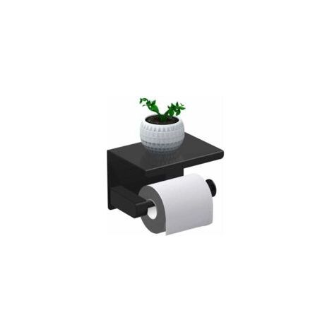 Soporte para papel higiénico ZVD, soporte para rollo sin taladrar, dispensador de papel higiénico con estante, acero inoxidable SUS 304, autoadhesivo y de montaje en pared para baño - Crezuo (1/4)