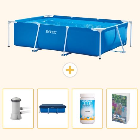 Intex Piscine Tubulaire Rectangulaire - 300x200x75 cm - 5-pièces SCB116 (1/5)