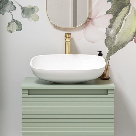 Signature Nexus Rectangular Countertop Basin 500mm Wide 0 Tap Hole - White (1/3)