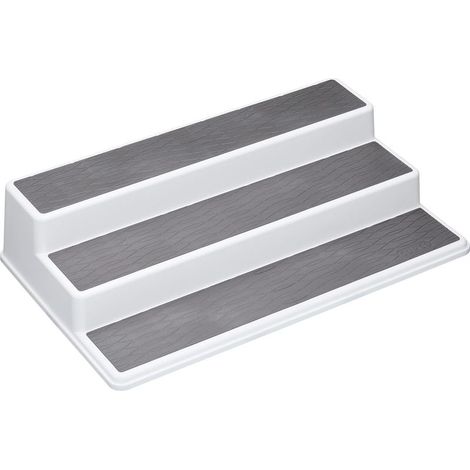 Organizador Antideslizante de Estantes y Armarios de Cocina de 3 Niveles, 38 x 22,5 x 8,5 cm (15" x 9" x 3,5") (1/5)