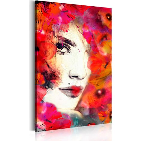 Tableau Imprimé "Femme dans Les Coquelicots" 80 x 120 cm (1/2)