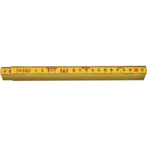 Metro Plegable Fibra de Vidrio Amarillo 2 m x 15 mm HULTAFORS