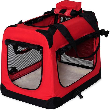 Katzentransportbox Katzentasche Katzenbox (L) 70x52x50 cm Rot (1/5)