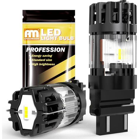 3157 T25 P27/7W Ampoules LED Canbus Sans Erreur 12V Super Lumineuses 6500K Blanc 3057 3156 Ampoule Remplacement pour Voiture Feu de Recul DRL Feux de Jours Freinage Clignotant, 2 Pièces (1/5)