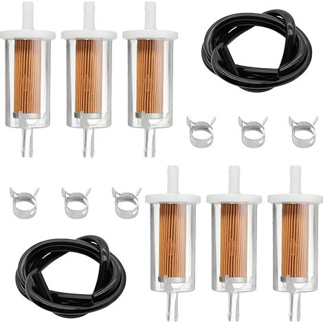6 pcs Filtre Carburant 1/4 Pouce Universel Haut débit (1/5)