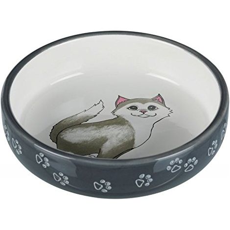 TRIXIE 24784 ÉCUELLE EN CÉRAMIQUE POUR KURZNASIGE CHIEN, CHAT, 16 X 16 X 5 CM (1/4)