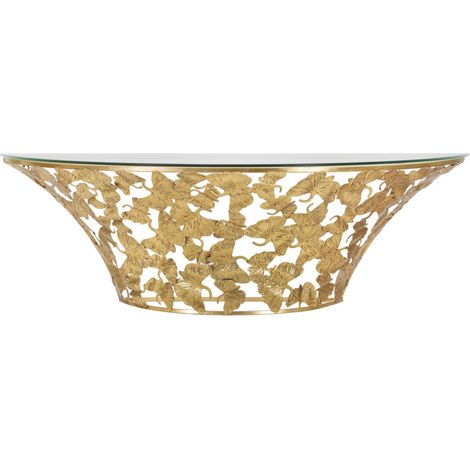 Console Murale Design "Leaves" 120cm Or (1/5)