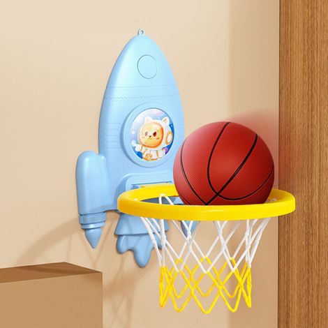 Rocket Basketball-Wurftrainer für Kinder, blaues faltbares Wurfset (1/4)