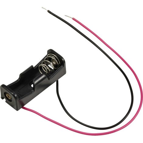 TRU COMPONENTS TC-13220652 Support de pile 1x LR1 (N) raccordement par fils (L x l x H) 36 x 13 x 12