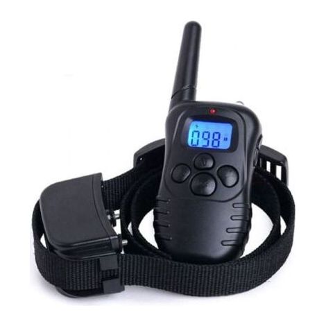 Collier de dressage électrique rechargeable - étanche - télécommande sans fil - portée de 300 mètres - adapté à l'entraînement des chiens (1/4)