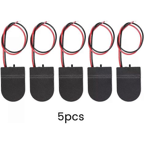 Für 5 Stück CR2032 Knopfzellen-Batteriehaltergehäuse mit Einzelsteckplatz, Ein-/Ausschalter, Anschlusskabel, 3V Batteriebox-JXLGV (1/4)