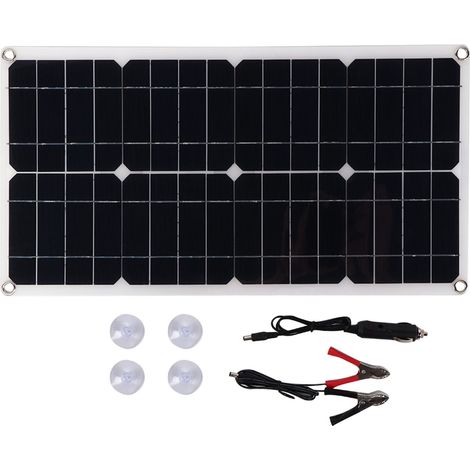 25W 18V Faltbares monokristallines Silizium-Solarpanel mit zwei USB-Anschlüssen für Auto, leichtes Boot, Camping (1/5)